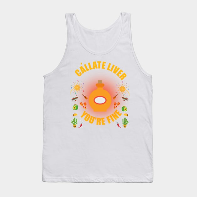 Cinco De Mayo Menu Old Fashioned Food Mexican Drink Alcoholic Party Tank Top by familycuteycom